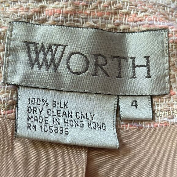 Worth Silk Cropped Tweed Jacket. ❤️❤️❤️ - Picture 6 of 7